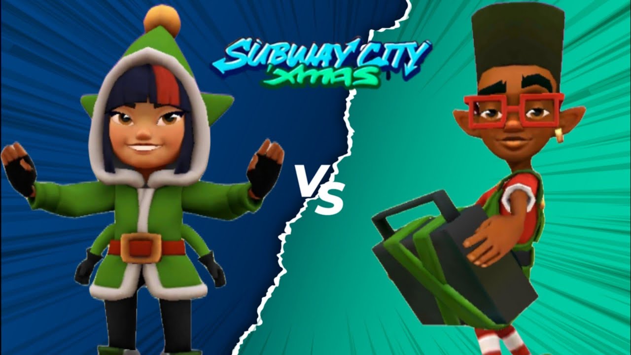 Subway Surfers Elf Yutani vs Elf Fresh Subway Surfers Subway City X-mas 2022 @AMSURFER