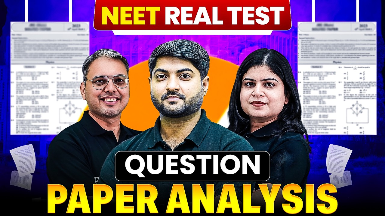 NEET REAL TEST | QUESTION PAPER ANALYSIS | NEET 2027