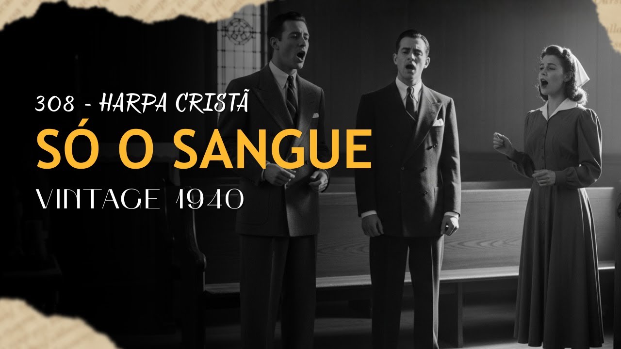 S&oacute; o Sangue &ndash; Harpa Crist&atilde;  N&ordm; 308 &ndash; Vintage 1940 (com letra)