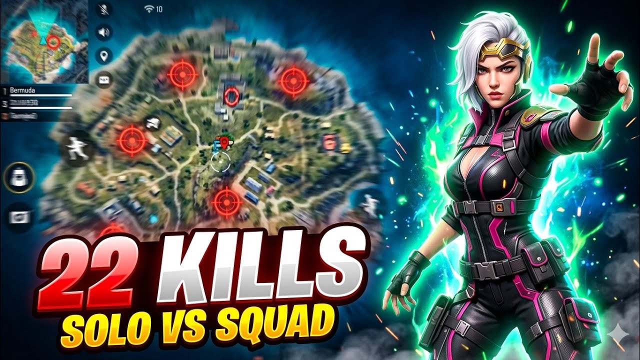 22 kills 💪SCAR+MP40 99%Headshot Rate⚡ | Solo Vs Squad Full Gameplay || poco x7 pro