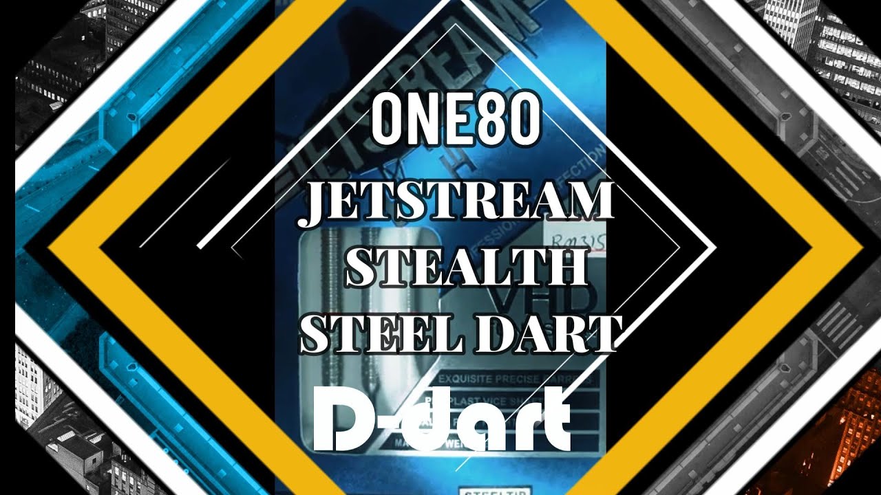 (SALE) ONE80 STEEL TIP DART - 23G JETSTREAM STEALTH 90% TUNGSTEN STEEL DARTS