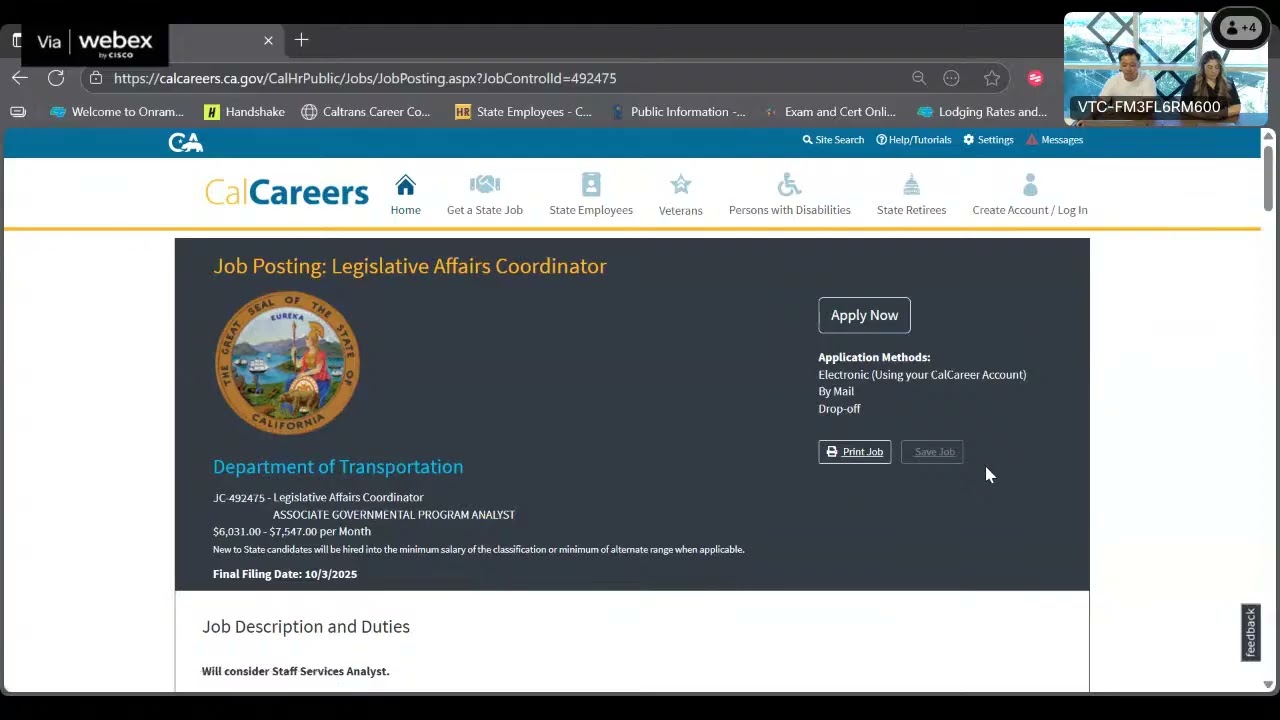 Caltrans Career Connections Fall 2025: How To Navigate Calcareers