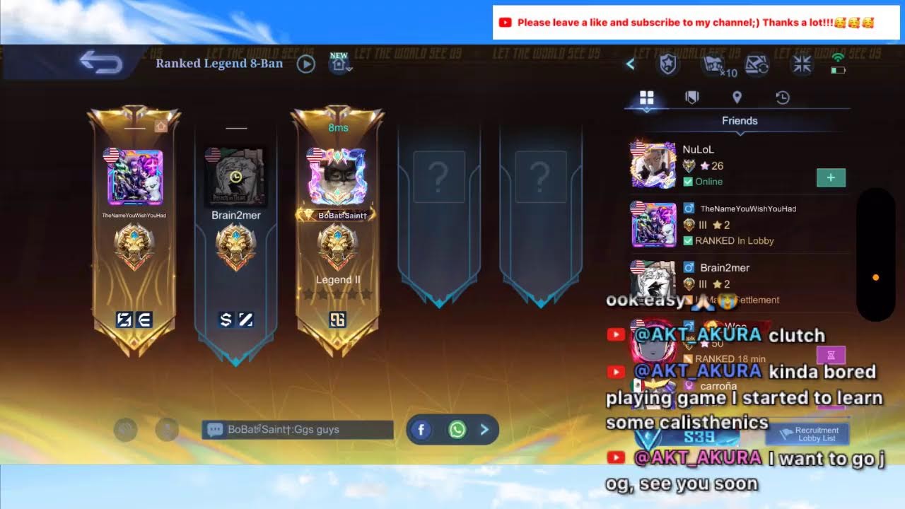 Rank Push Live | Mobile Legends Bang Bang 🔥
