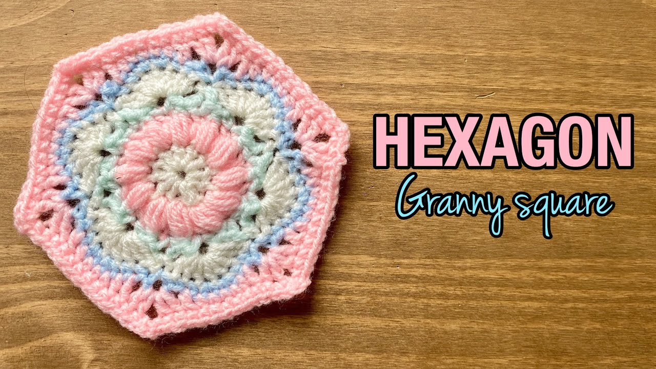 How to Crochet a hexagon/ Hexagon granny square