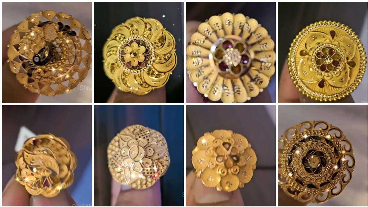 18K gold beutiful jodha rings|| ladies ring design with weight and price|| trending gold ladiesring|