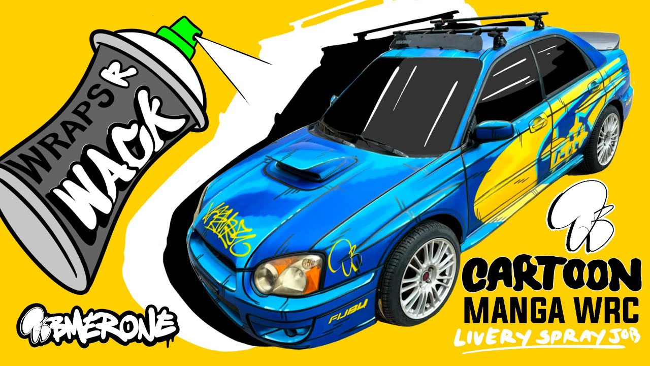 Manga WRC Style Cartoon Subaru Impreza Spray Paint Job
