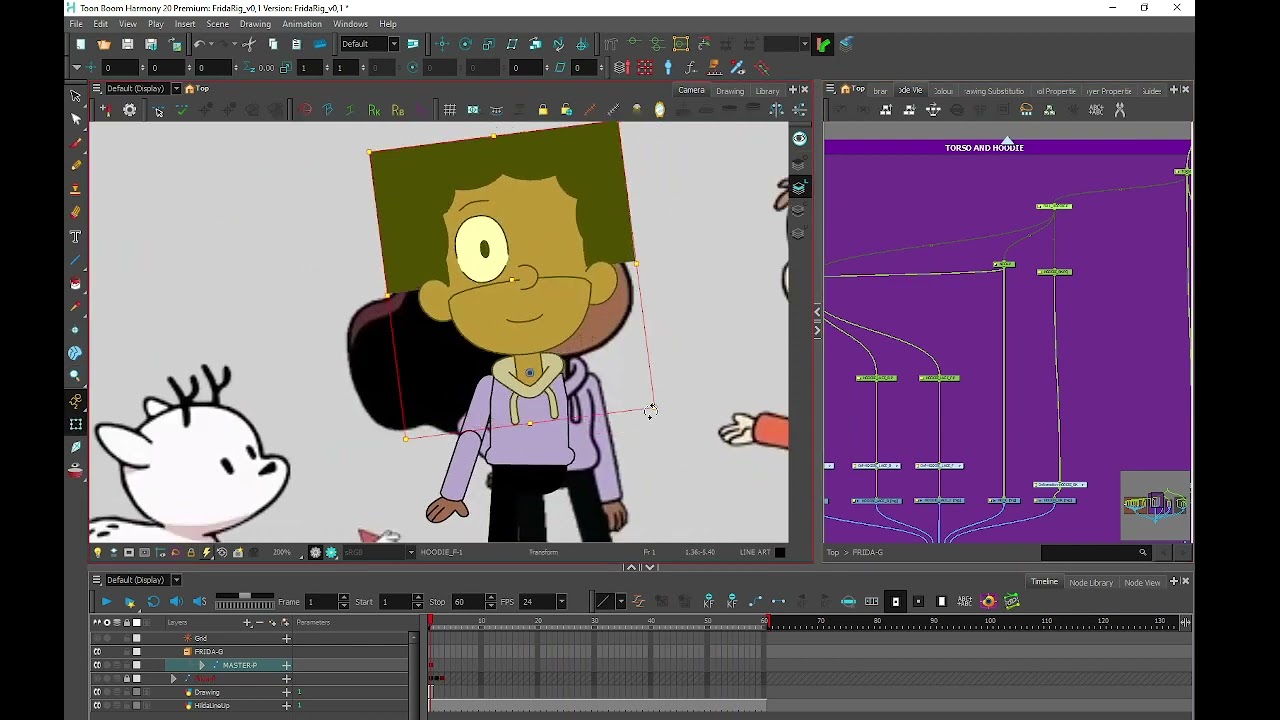 Toon Boom Harmony Rigging - FridaRigging - 4 sincronizar piezas