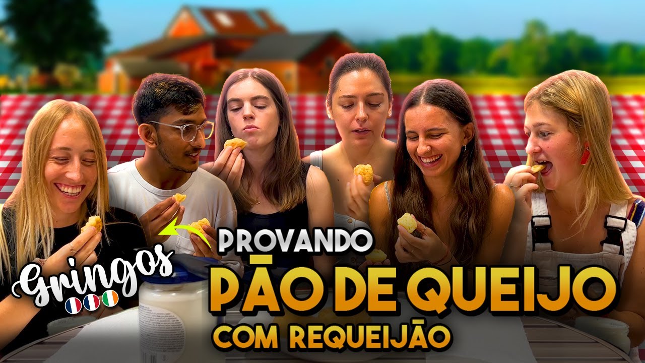GRINGOS PROVANDO PÃO DE QUEIJO NA ESPANHA