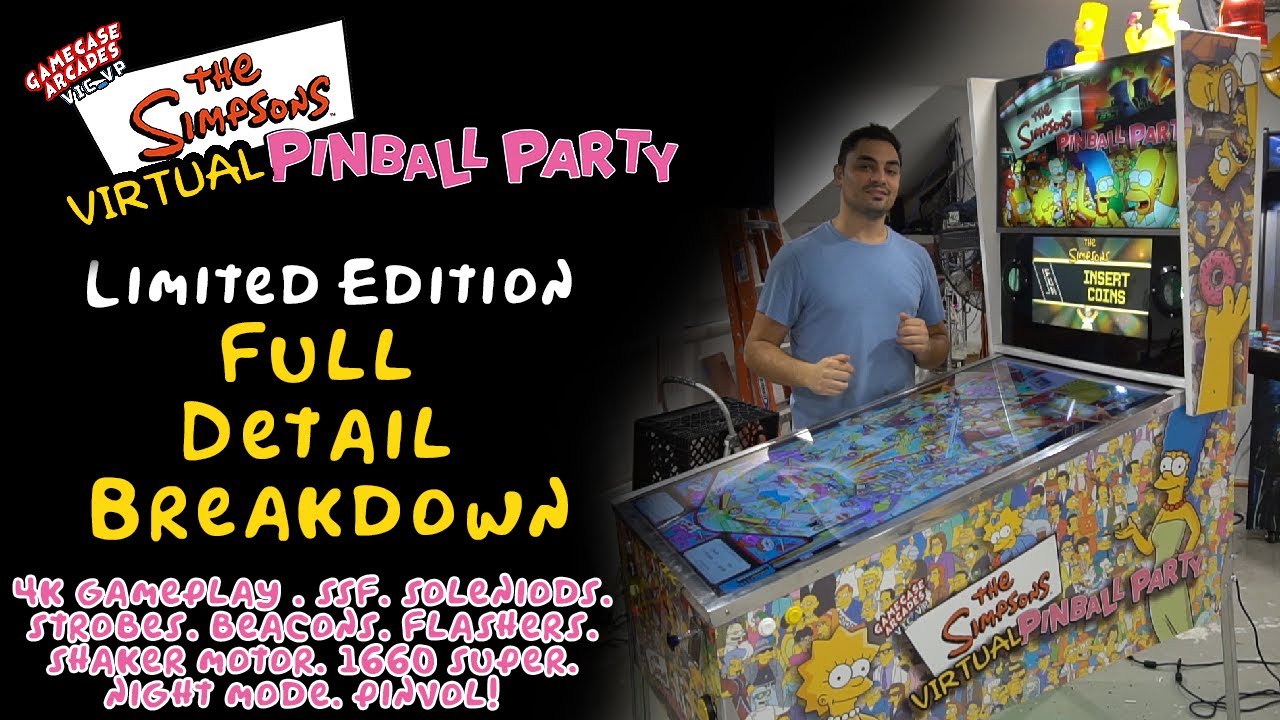 Simpsons Virtual Pinball Party Limited Edition Full Detail Breakdown