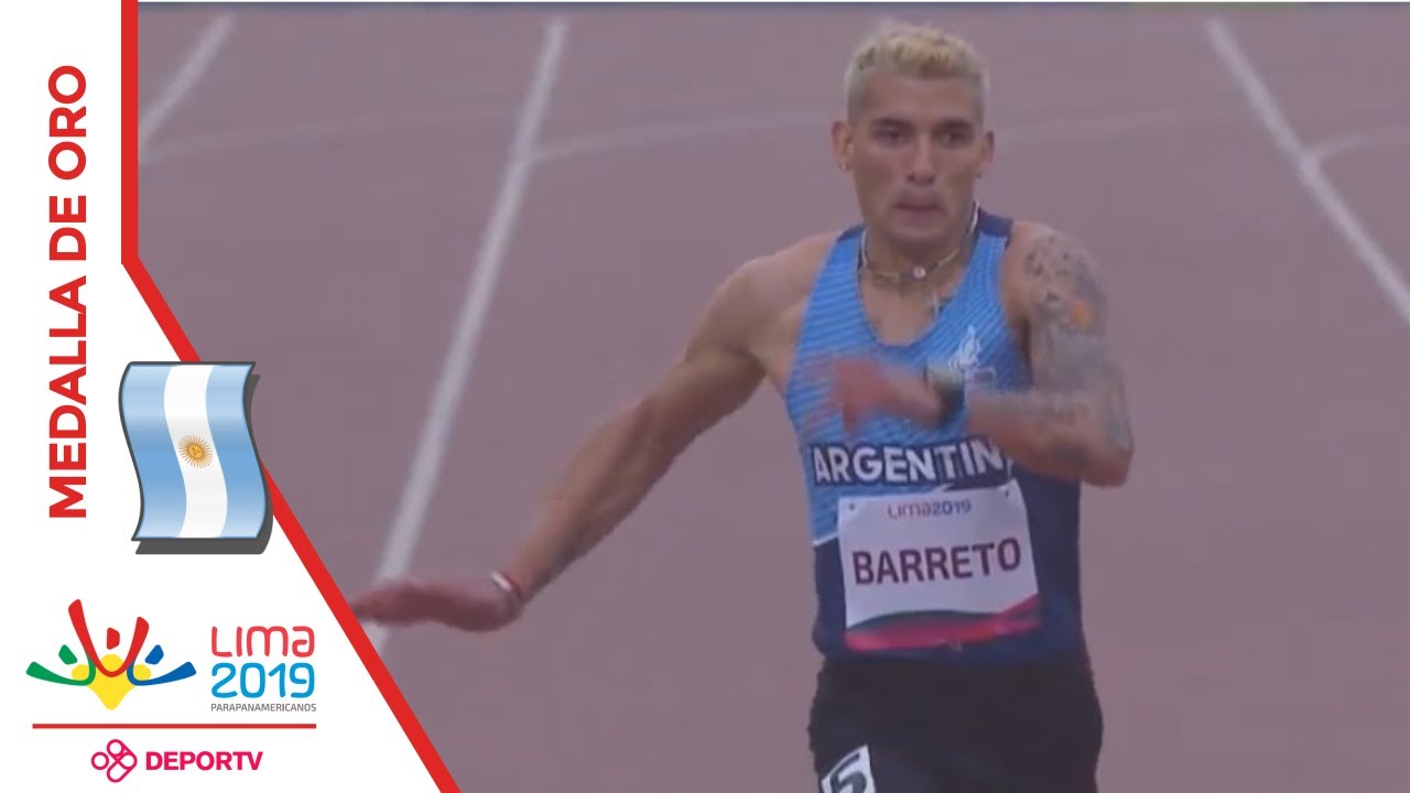 Hernán Barreto (ARG) Medalla de oro y récord parapanamericano - 200m T35 - Atletismo - Lima 2019
