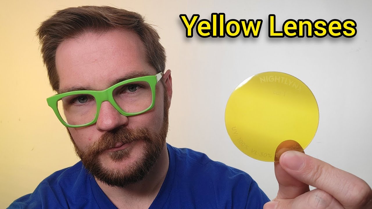 Sunglasses Lens Color Ep: 5 Yellow Lenses, The Hazy Day, Foggy, Twilight, Night Time Computer Lens