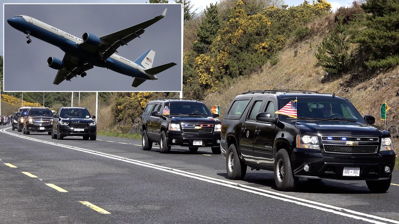 President Biden lands in West Ireland with Air Force One 🇺🇸 🍀 🇮🇪