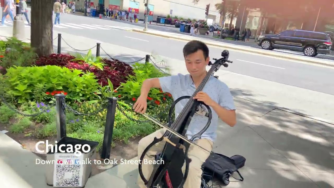 [ 4K ] CHICAGO DOWNTOWN TO OAK STREET BEACH - Downtown Walking Tour, Summer Season, Michigan Avenue.