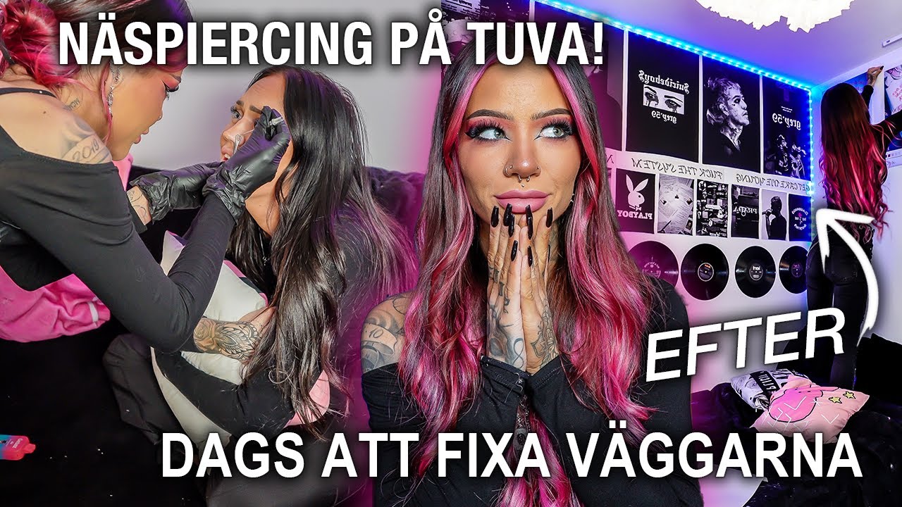 JAG PIERCAR TUVA & INREDER VÄGGARNA ÄNTLIGEN!  VLOGG