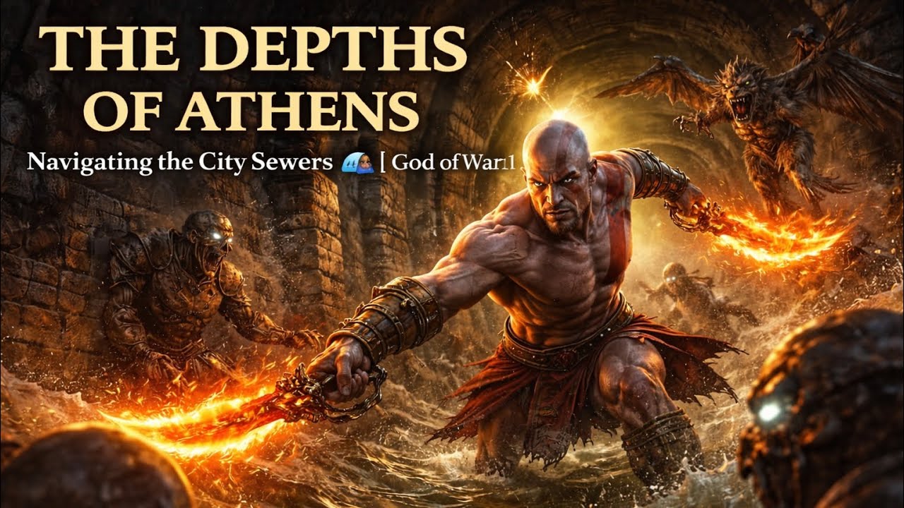 THE DEPTHS OF ATHENS | Navigating the City Sewers 🌊💀 | God of War 1
