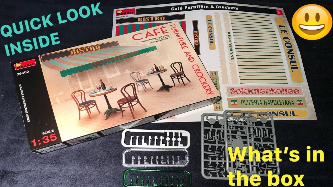 MiniArt Cafe Furniture and Crockery 1/35