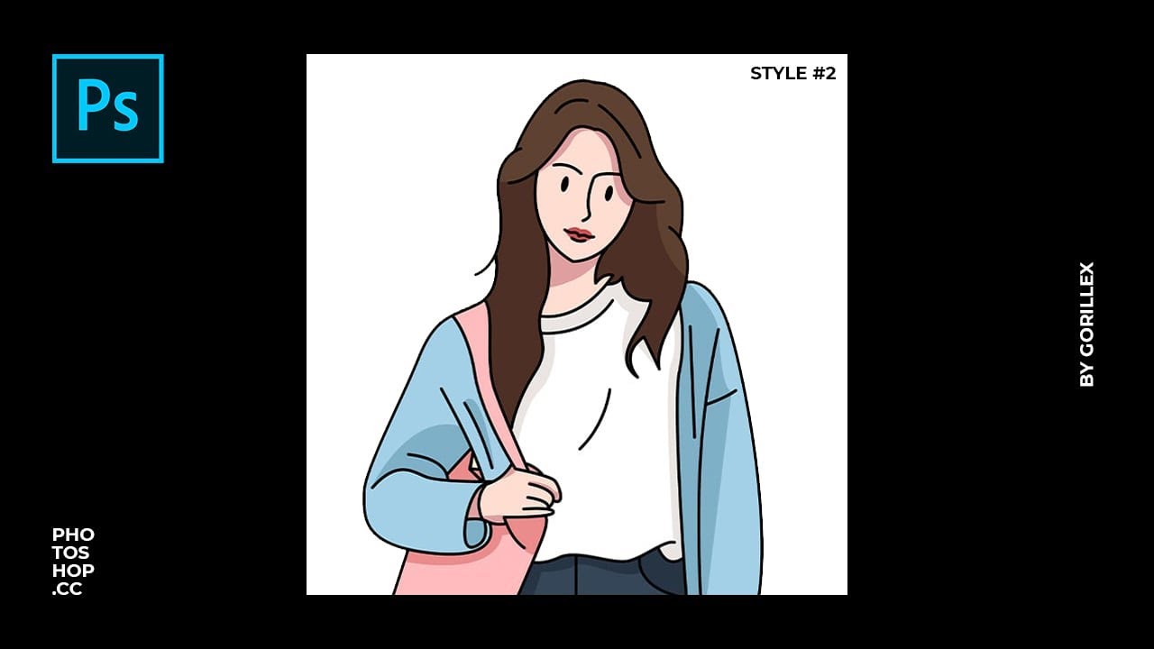Cara Membuat Ilustrasi Kartun Simple yang Aesthetic di Photoshop