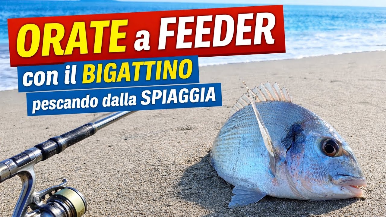 Orate a Feeder con il Bigattino pescando dalla Spiaggia   #fishing #fish #fishingvideo #pesca #sea 🎣