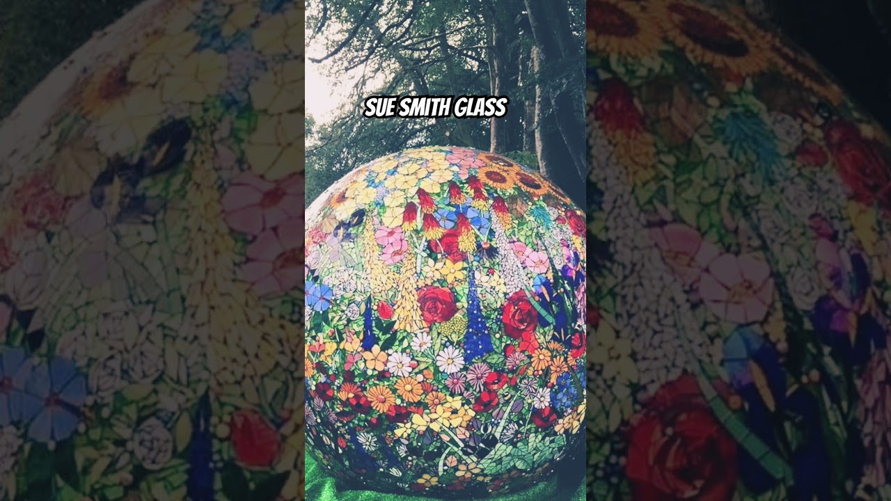 Sue Smith Glass 4 foot diameter Mosaic Sphere! Awesome artist! She sells patterns & more too #shorts