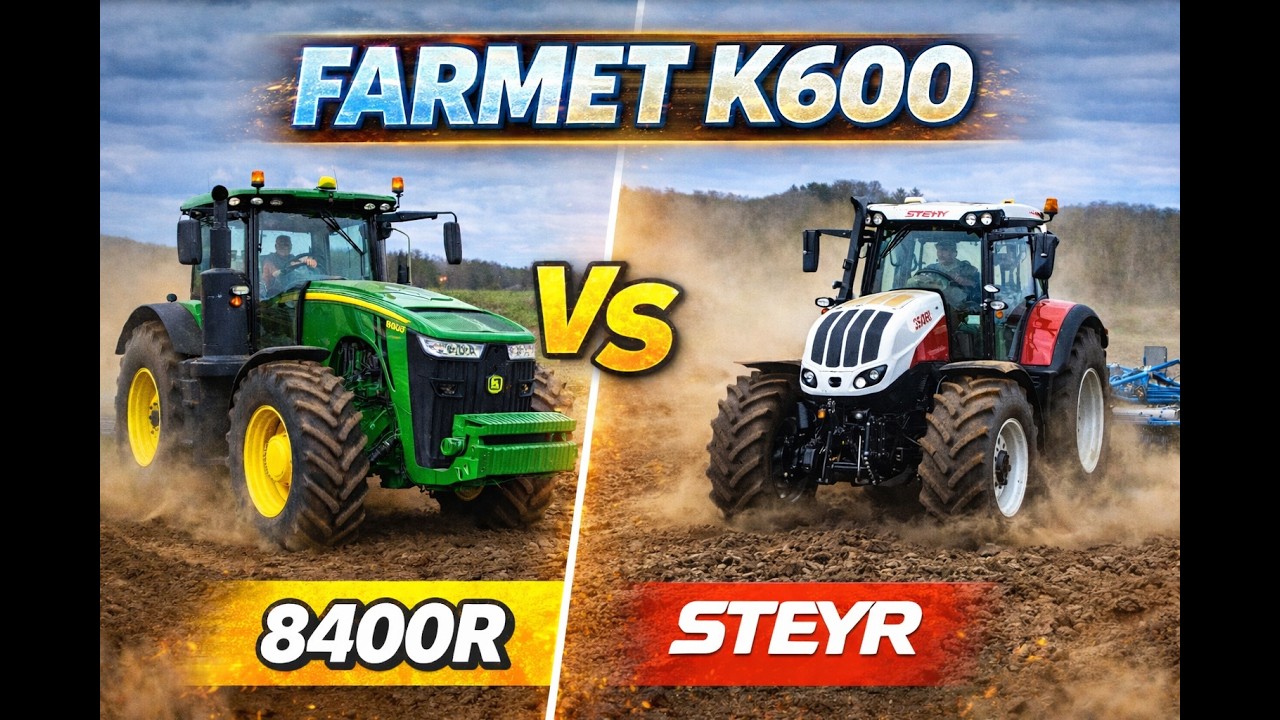 JD 8400R & Steyr Absolut 240 | Předseťová příprava | Farmet K600