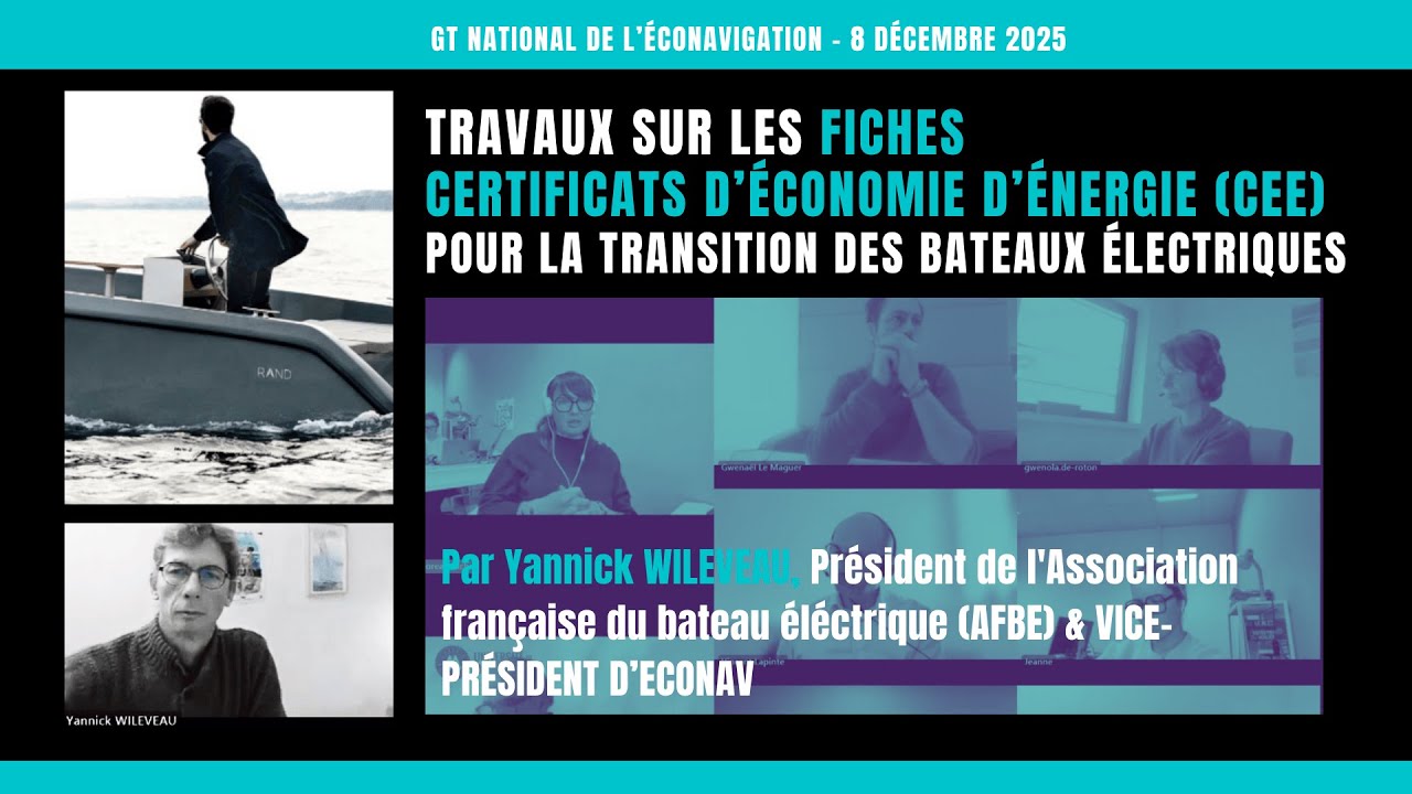 Prez05 - AFBE - Travaux sur les Fiches Certificats d’Économie de la filière des bateaux électriques