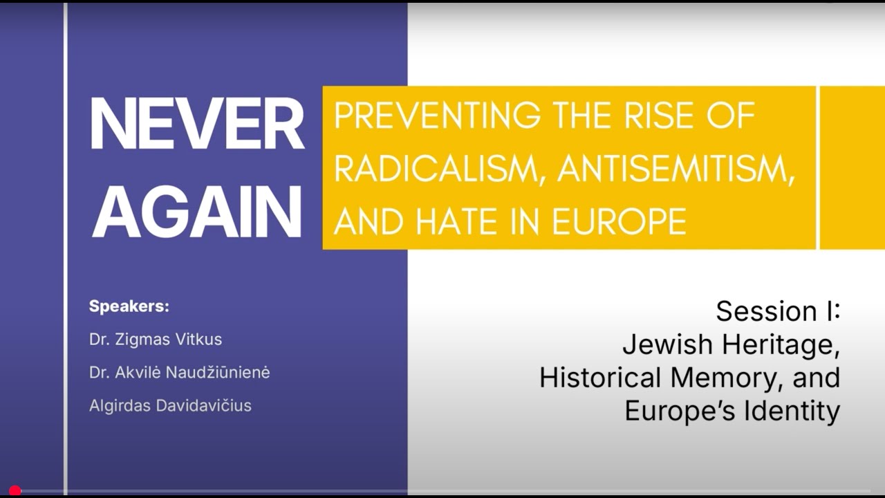 Never Again &ndash; Jewish Heritage, Historical Memory, and Europe s Identity
