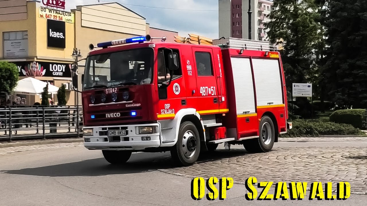 Francuz! Alarmowo 487[G]51 GBA Iveco Camiva OSP SZAWAŁD przez Malbork | Straż Pożarna na sygnale