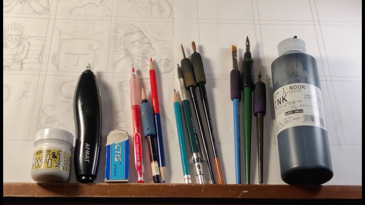Traditional Comics Tools (Pt 1 - Pencils & Inking)