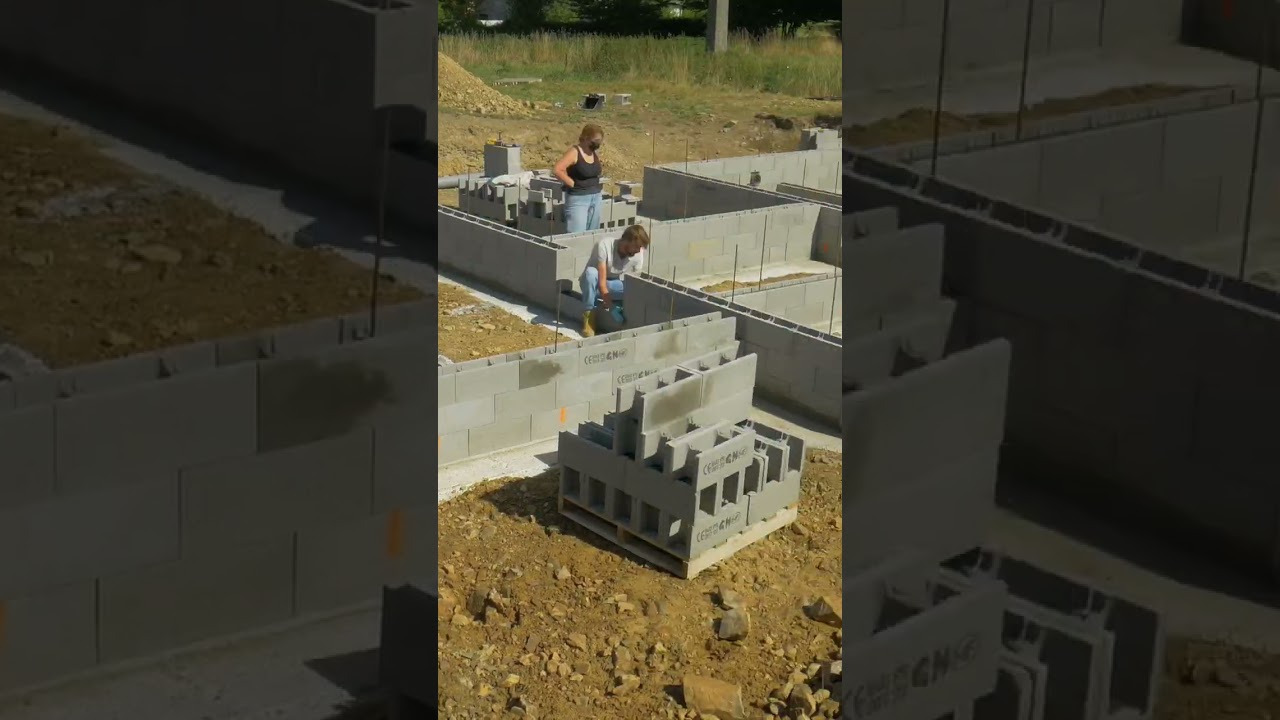 Auto-construction de A &agrave; Z des fondations de notre future maison ossature bois - #timelapse #maison