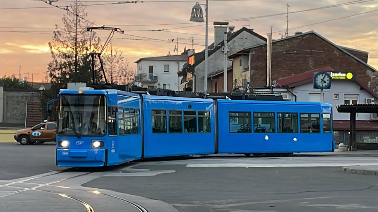 ZET ADtranz GT6M (ex Augsburg) na premijernoj vožnji na liniji 12, Ljubljanica, 27.12.2023.