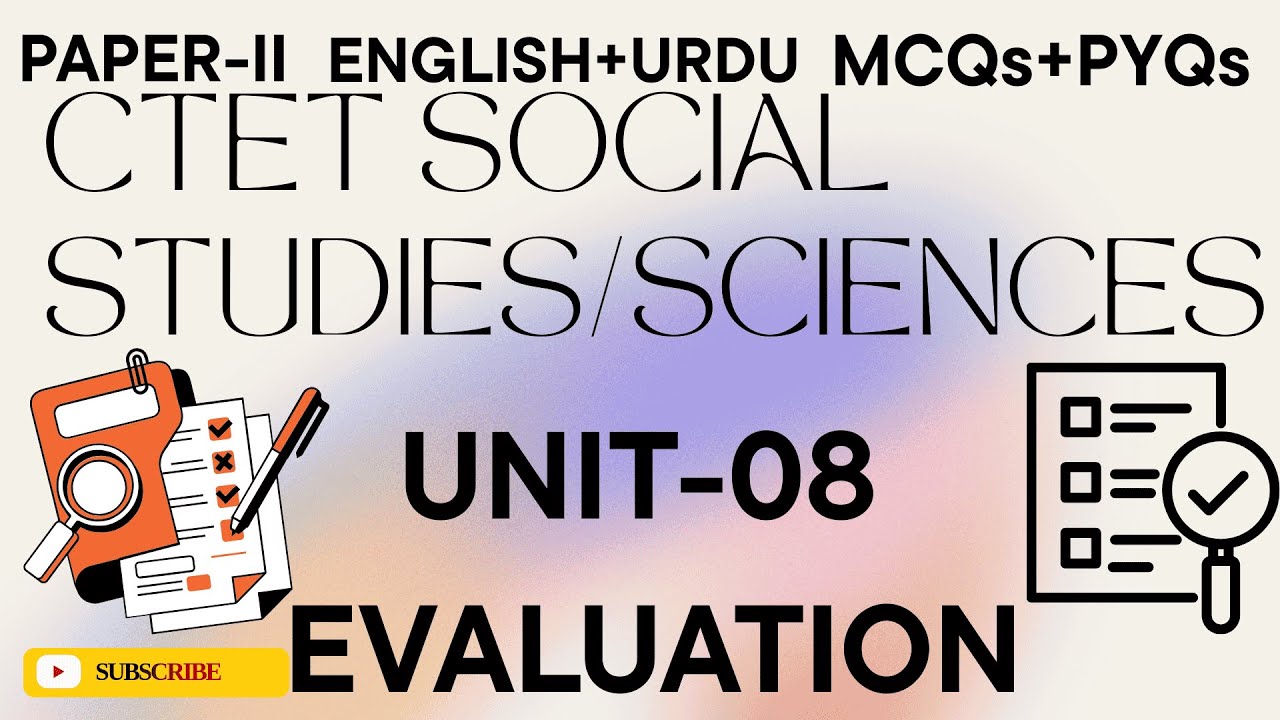 CTET Social Studies/Sciences Pedagogy Unit-8 Evaluation with PYQs English&Urdu #tet #tetexam #ctet