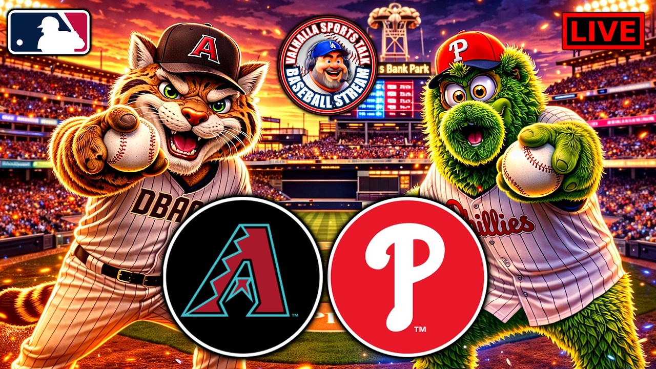 ⚾ Diamondbacks vs Phillies LIVE 🔴 | MLB Watch Party ⚾ (Play-by-Play & Reactions)
