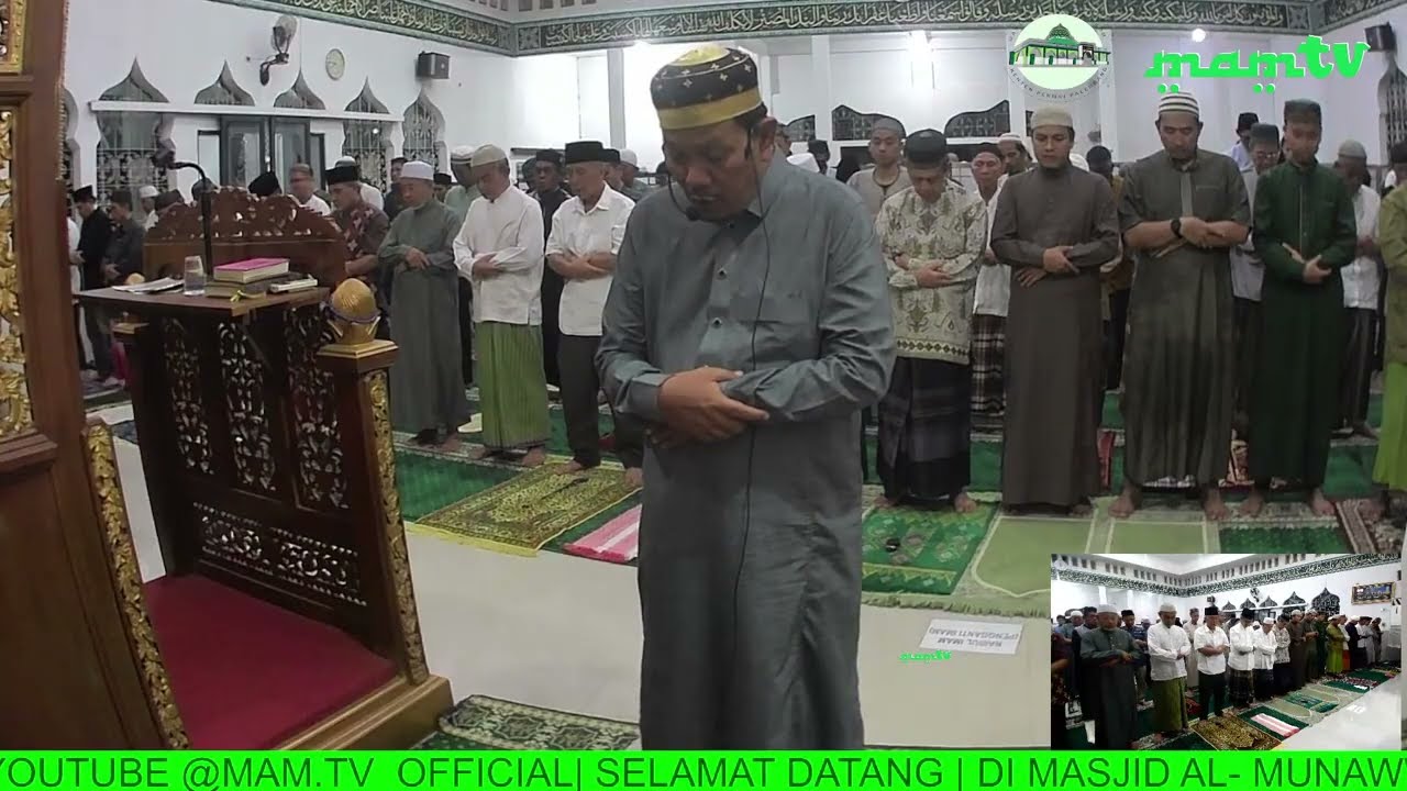 🔴LIVE | SHOLAT ISYA, TARAWIH DAN WITIR BERJAMA'AH | MASJID AL-MUNAWWAROH KENTEN PERMAI PALEMBANG