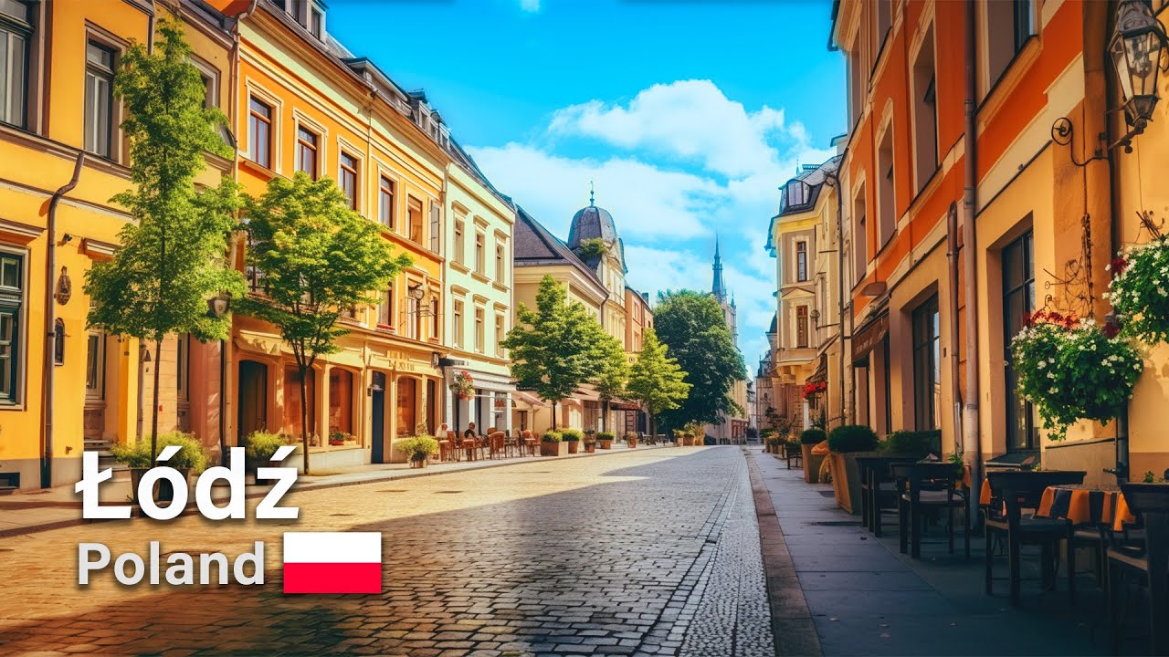 Łódź walk 4K Piotrkowska улица Manufaktura Pasaż Róży
