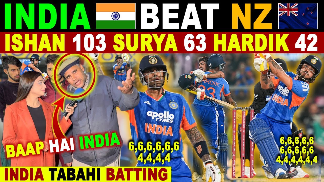 NZ🇳🇿 225/10 IND🇮🇳 DESTROY NZ IN 5th T20 | ISHAN 103 ARSHDEEP 5/51 | PAK PUBLIC REACTIONS