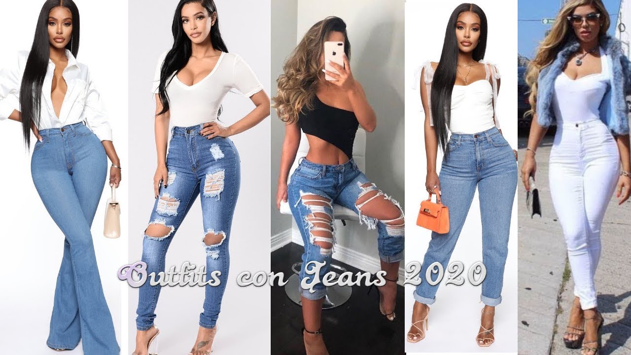 MODA 2020 OUTFITS CASUALES CON JEANS DE MODA 2020/ FASHION JEANS TENDENCIAS 2020