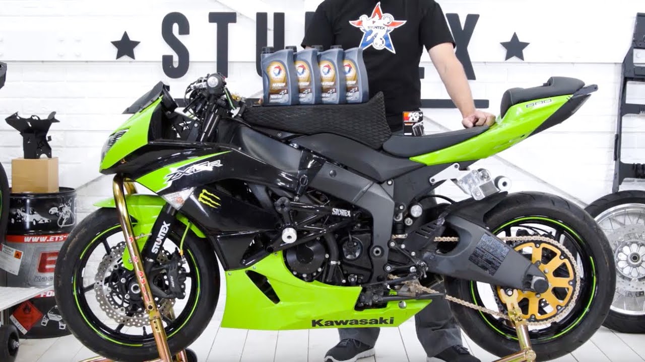 Замена Масла Kawasaki ZX6R 09+