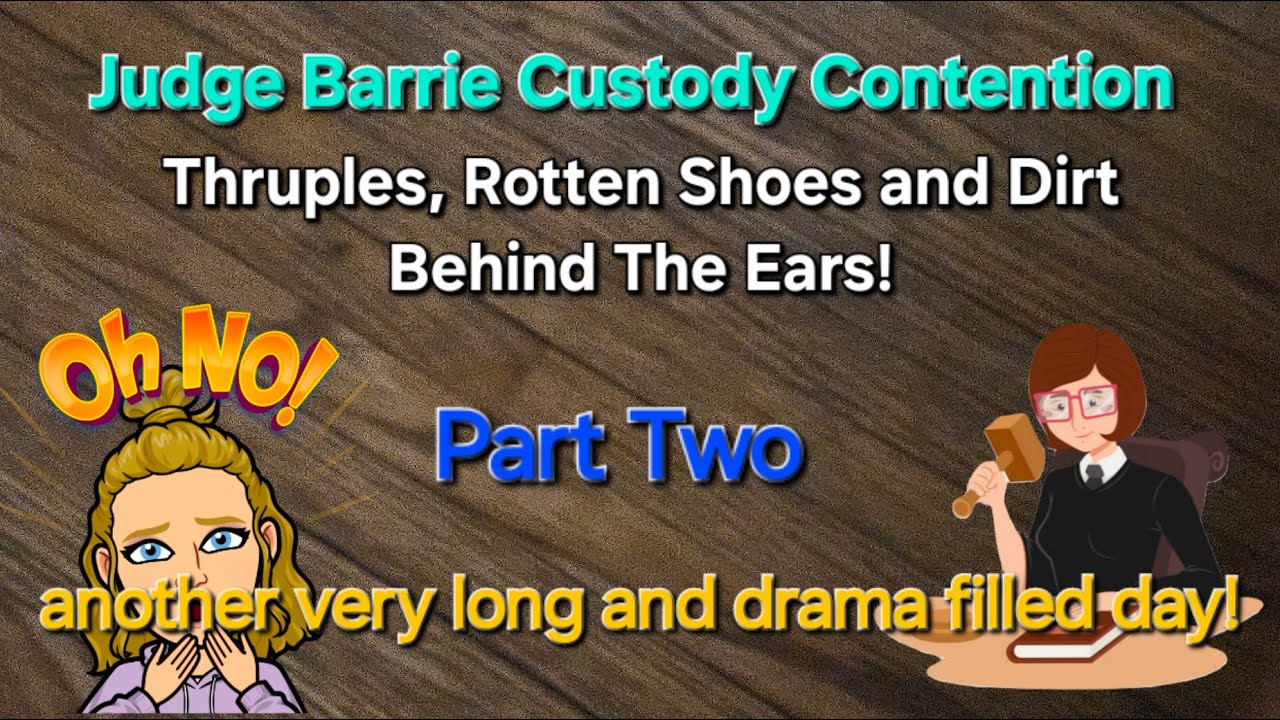 Part 2 - Judge Barrie Custody Motion - a whole lot of yikes!