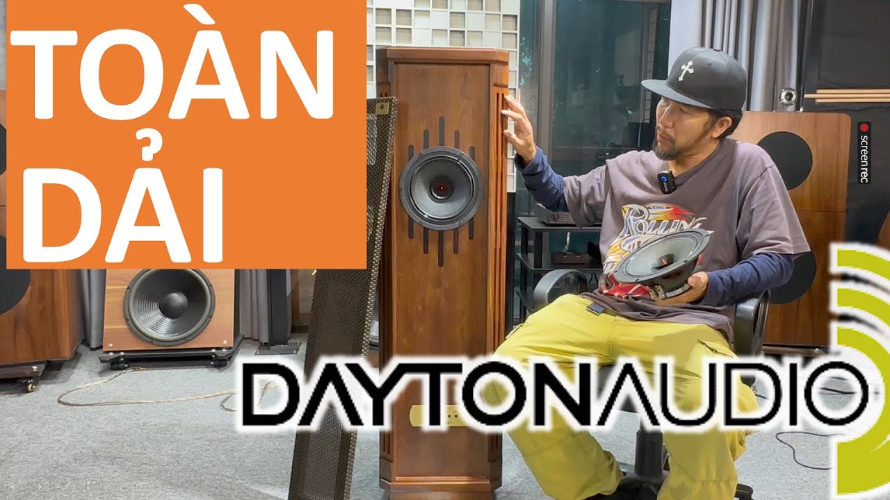 Giới thiệu củ loa toàn dải 20cm Dayton Audio PS220-8 trong một thùng loa cột onken.