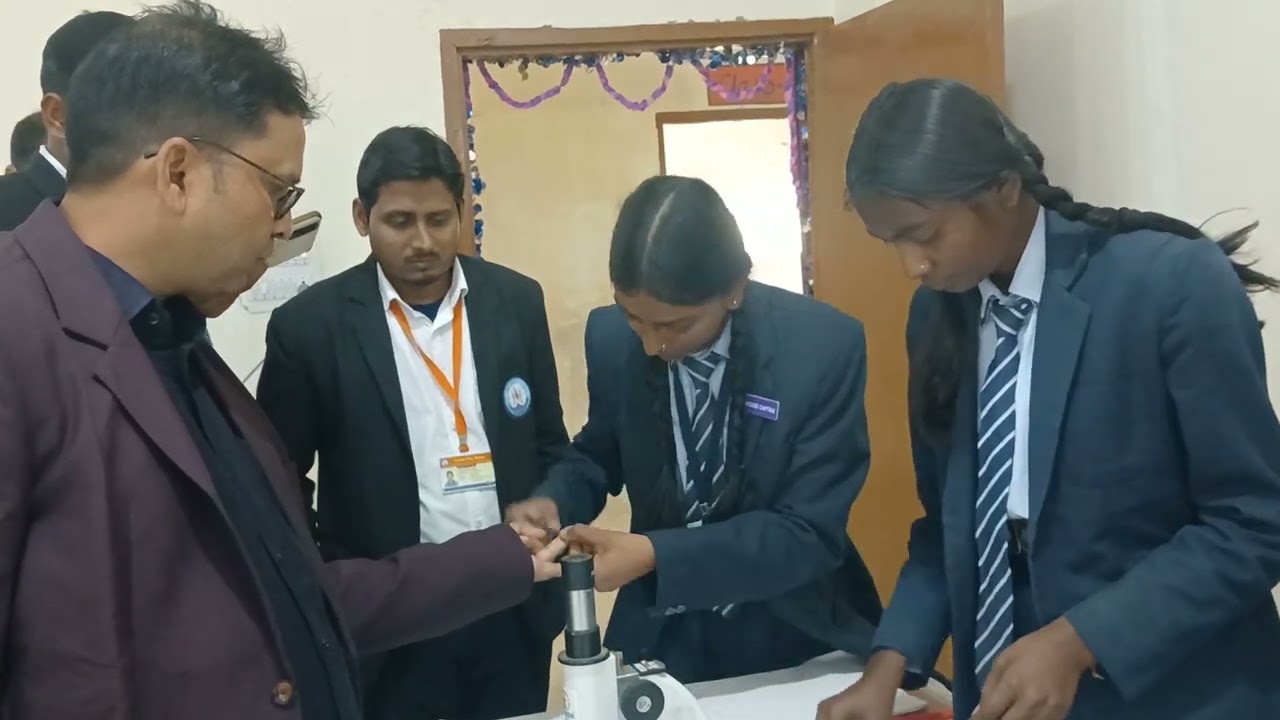 Blood Group  Check up by Students During Science exhibition...