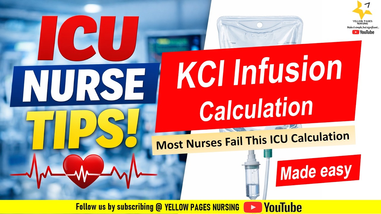 Пошаговый расчет скорости инфузии KCL | Упрощенный подход к уходу за пациентами в реанимации.