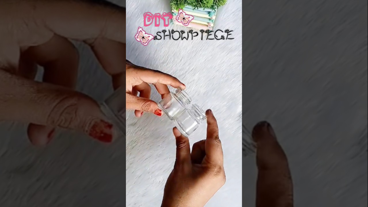 diy showpiece idea 💡 reusing waste paint bottle #diy #art #artandcraft