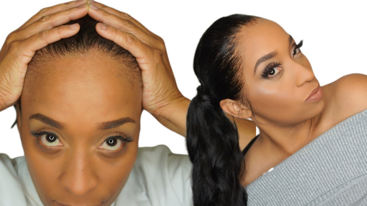 How I made my FOREHEAD SMALL doing a Frontal Ponytail