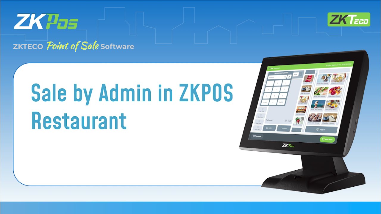 Sale by Admin in ZKPOS Restaurant
