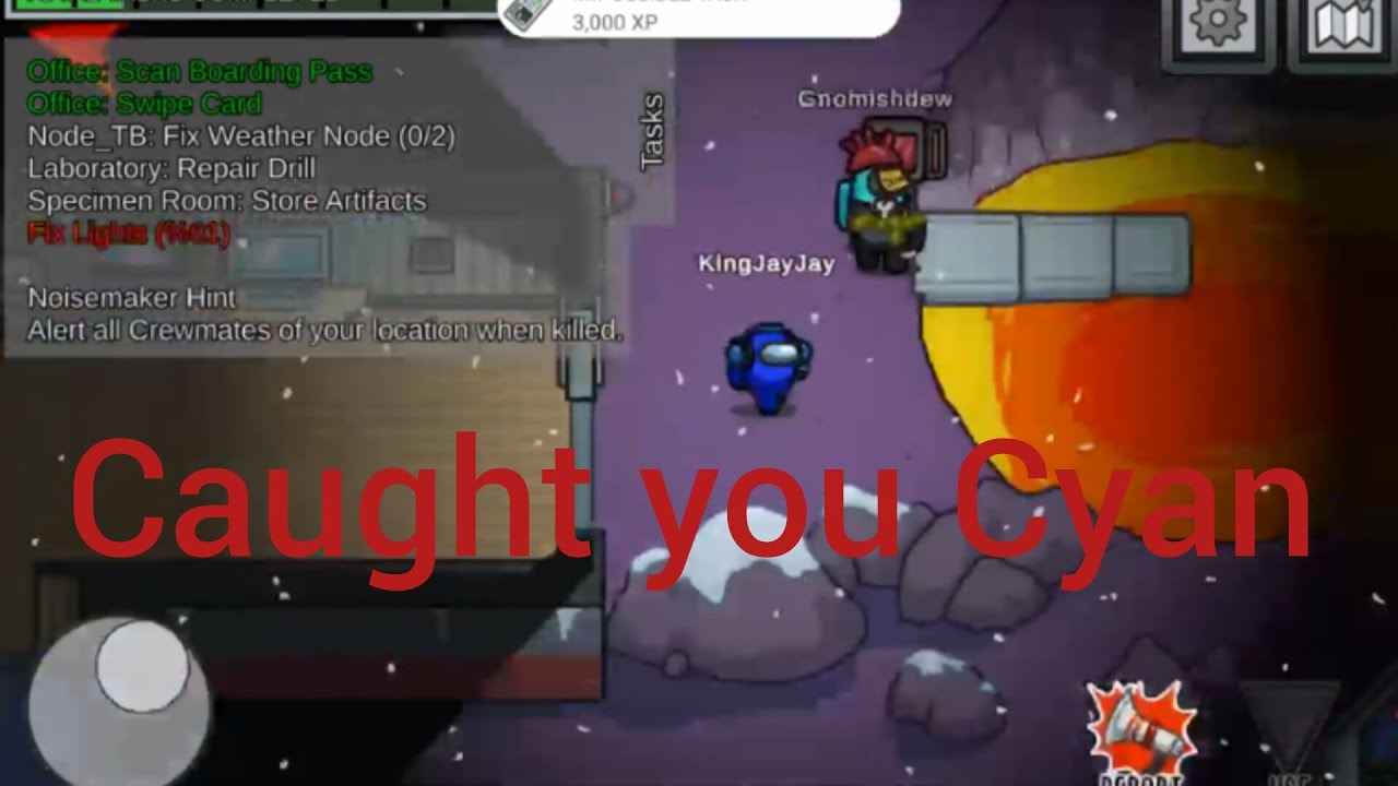 Among us 300 IQ I caught Cyan viper kill