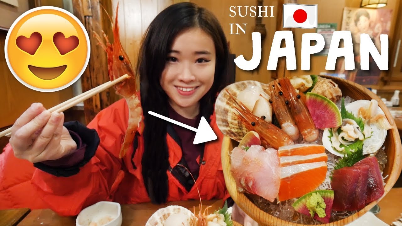 FRESH SUSHI PLATTER IN JAPAN | MUKBANG SAPPORO VLOG