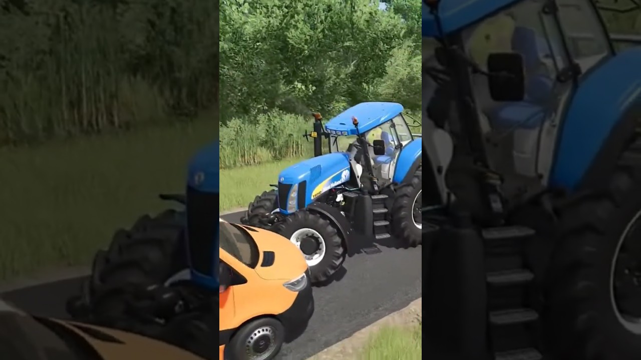Shocking Crash! New Holland T8040 Slams into Mercedes Sprinter