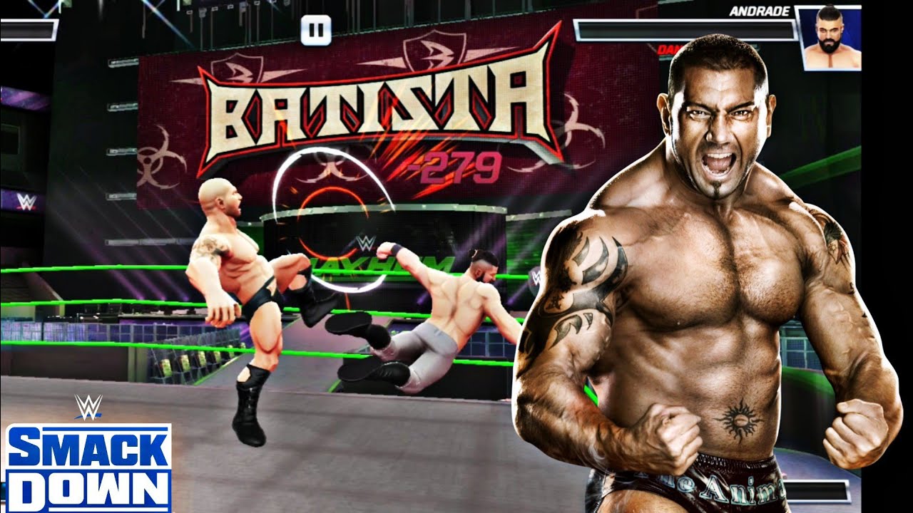 BATISTA VS ANDRADE || BATISTA REATURN || WWE GAMES || WWE 2K
