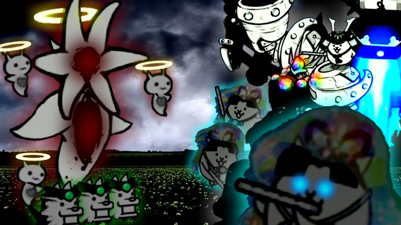 The Battle Cats - Legendary Colossal Benkei VS Cruel Angel Clionel in Steroid!