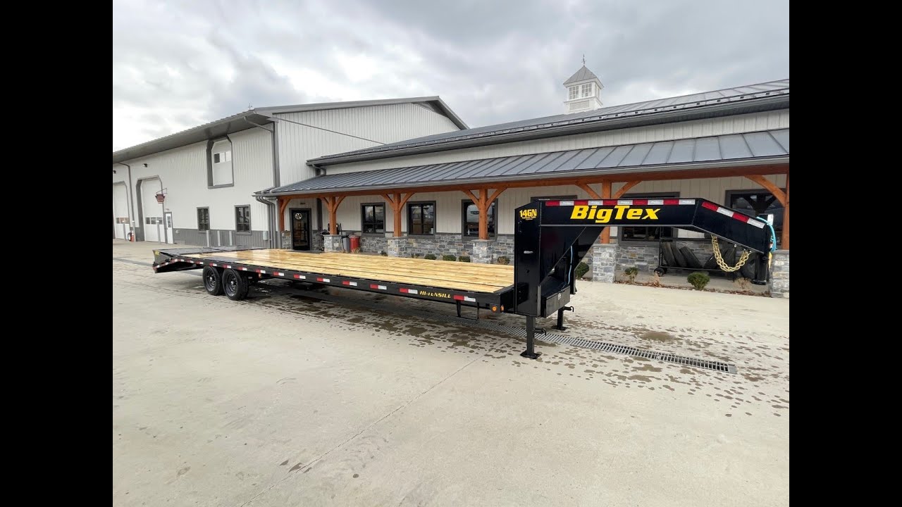 102x33' Big Tex 14GN Gooseneck Beavertail Deckover Equipment Hotshot Trailer 15900# GVW Mega Ramps